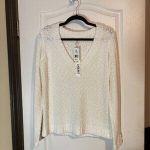 L’AGENCE | Textured Knit Sweater | Off-White/Cream | Size M | NWT
